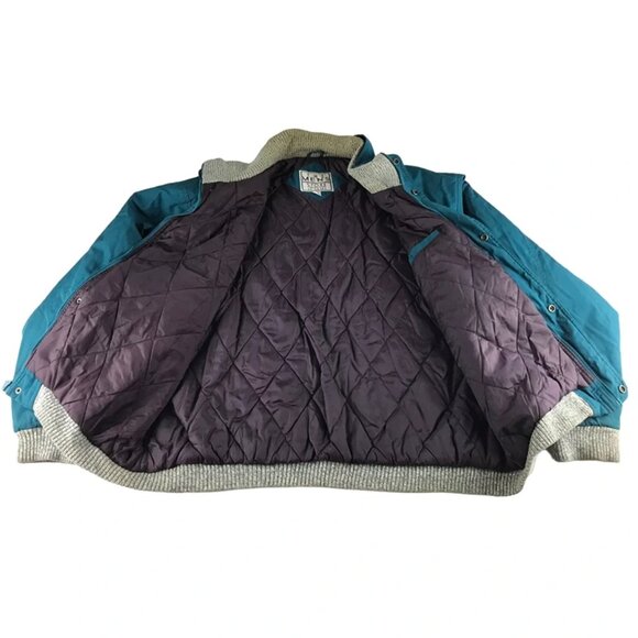 The Men's Store Mens Teal Long Sleeve Pokcets Full Zip Bomber Jacket Size XL - Picture 5 of 10